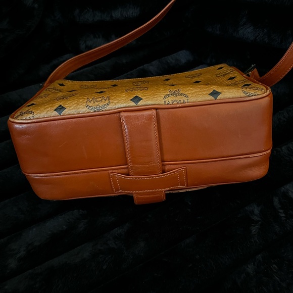 MCM Tan Crossbody Bag with Logo Pattern - Picture 3 of 16
